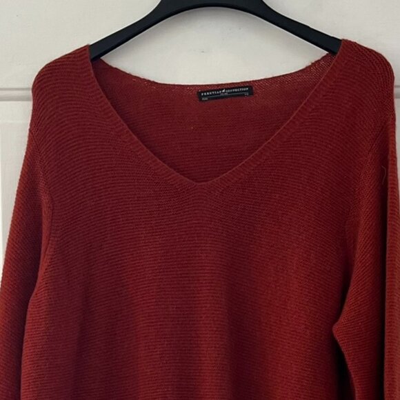 Peruvian Connection Red Plus-Size Royal Alpaca Knit Minimalist Dress Sz XXL - Picture 3 of 9